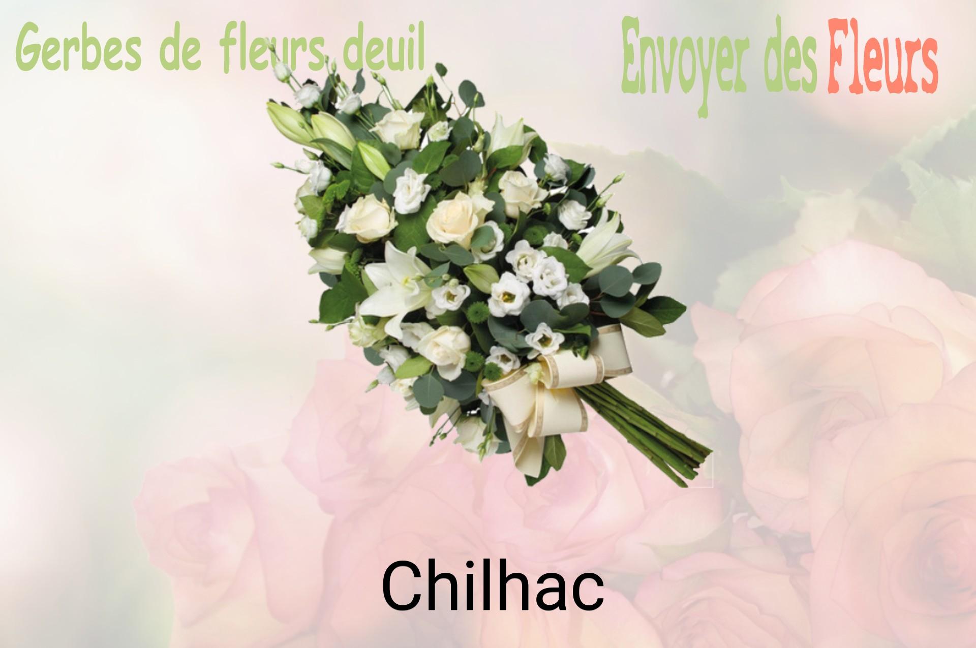 Gerbe de fleurs de deuil livrée à Chilhac
